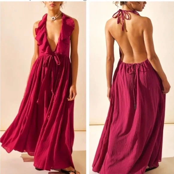 Free People | Dresses | Free People Conchita Lowback Maxi Dress | Poshmark